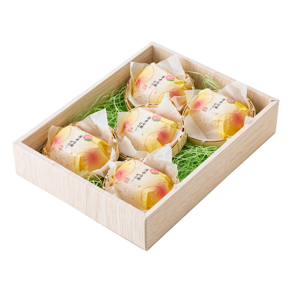 【ポイント２倍商品】お中元・夏ギフト大久保白桃（桃ゼリー） 5個入